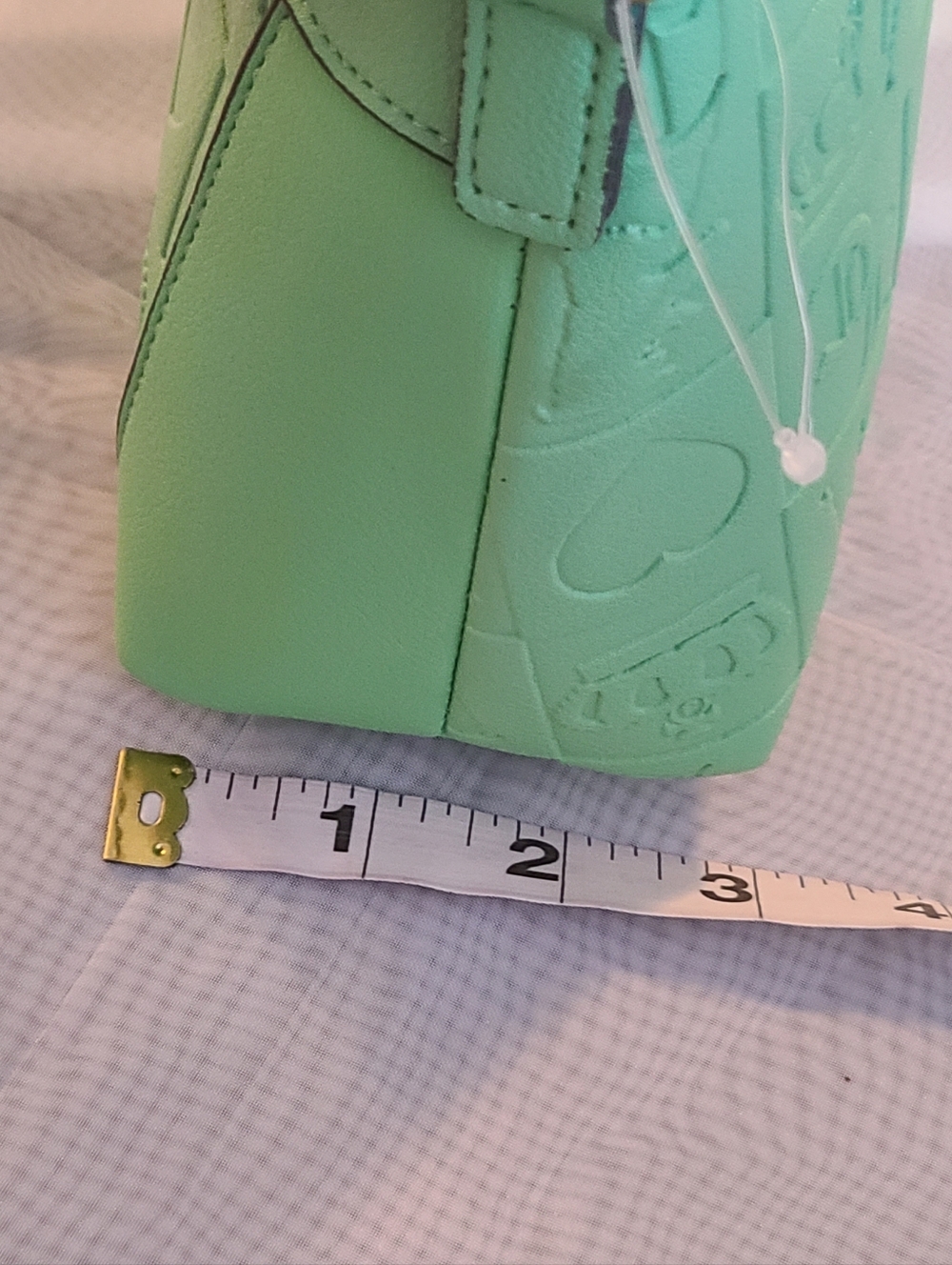 NWOT Juicy Couture Embossed Mint Green Shoulder Bag with Gold Chain - Picture 14 of 15